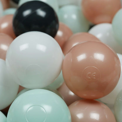 Balles pour piscine à balles ø7cm 300pcs blanc, graphite, or rose, menthe clair