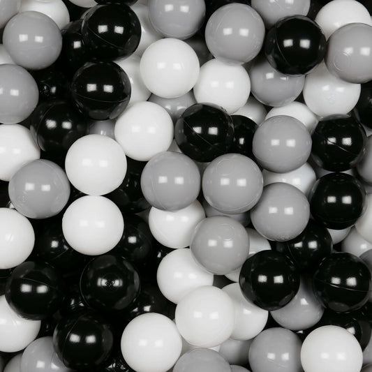 Balles pour piscine à balles ø7cm 400pcs blanc, noir, gris