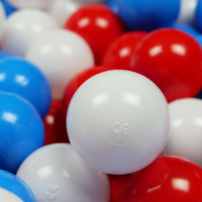 Balles pour piscine à balles ø7cm 500pcs blanc, rouge, bleu clair