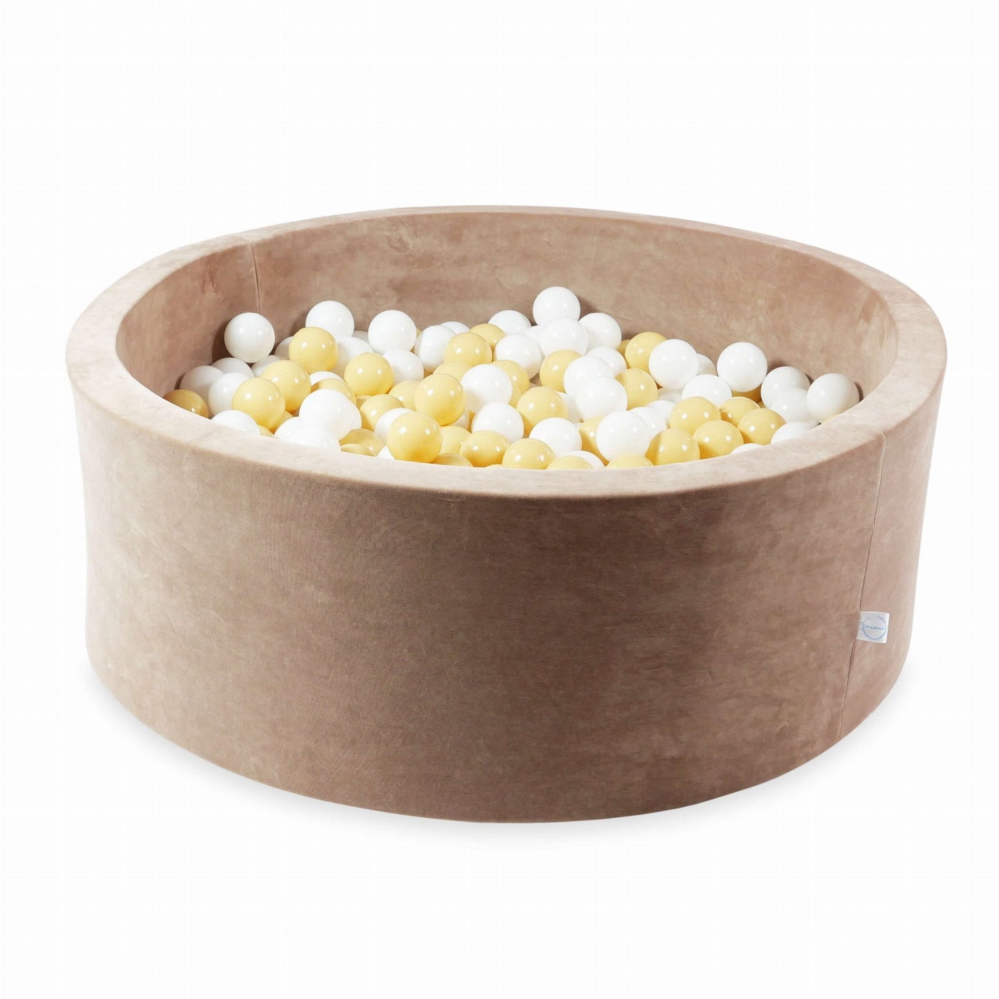 Piscine à Balles 110x40 Velvet Soft Dark Beige avec balles 500 pcs. (blanc, beige)