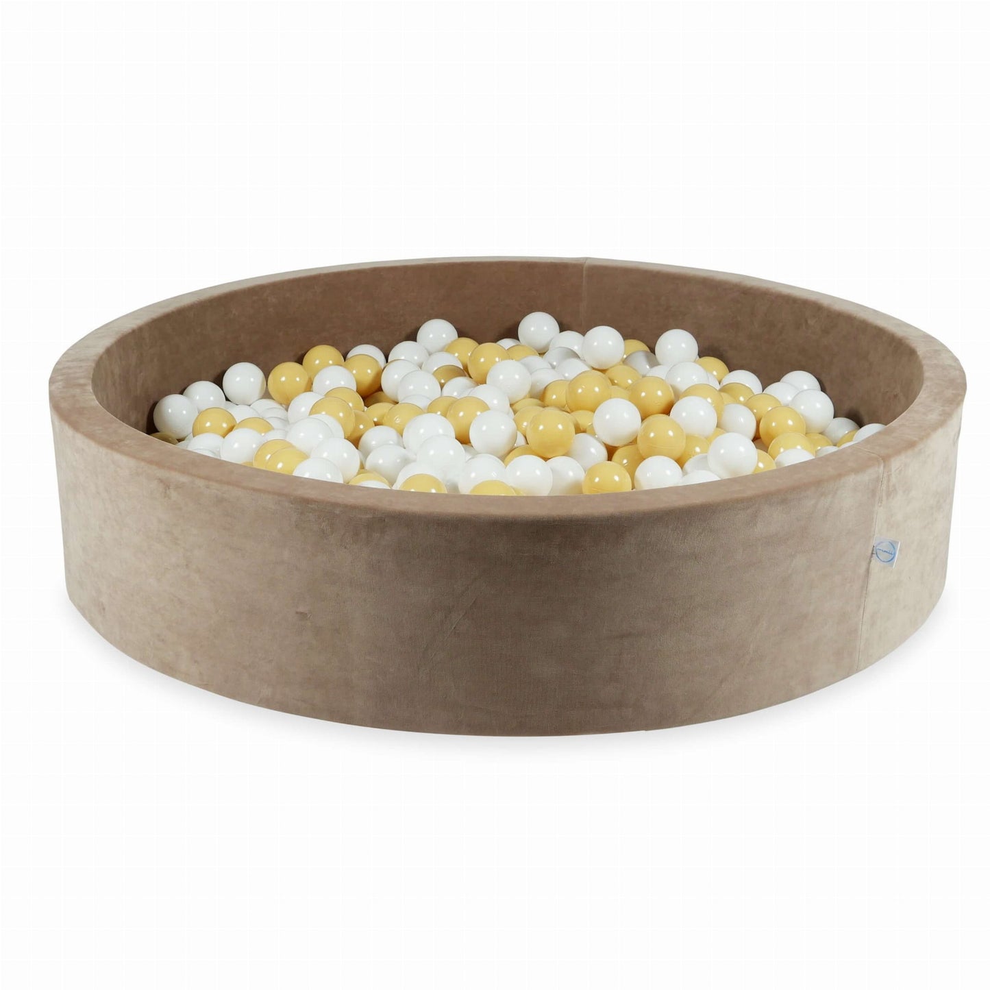Piscine à Balles 130x30 Velvet Soft Beige Foncé avec balles 600 pcs. (blanc, beige)