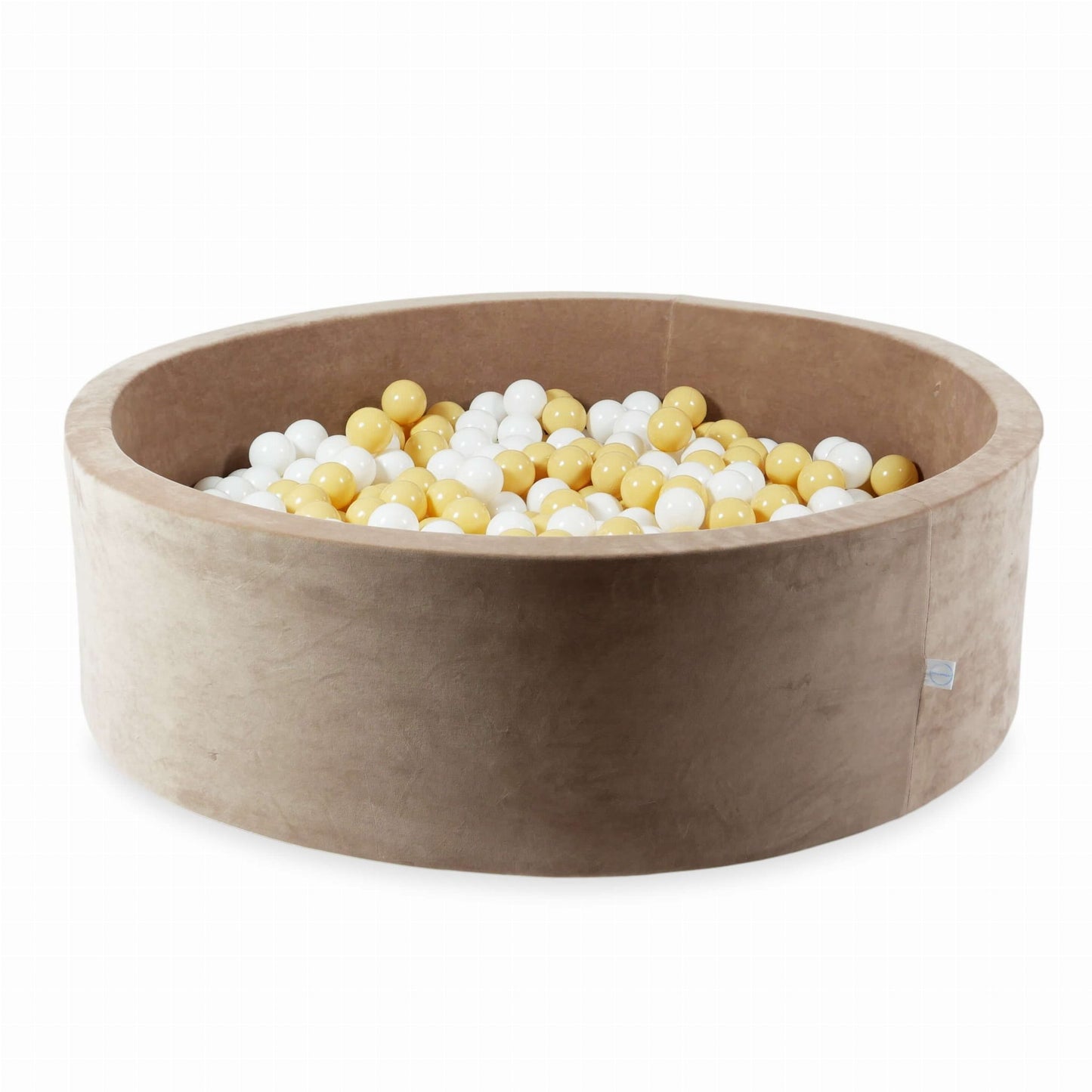 Piscine à Balles 130x40 Velvet Soft Beige Foncé avec balles 700 pcs. (blanc, beige)