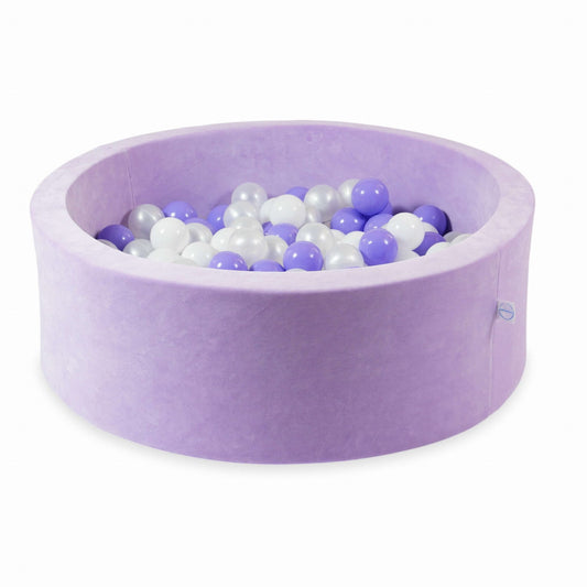 Piscine à Balles 90x30 Velvet Soft Violet avec balles 200 pcs. (blanc, perle, chiné)