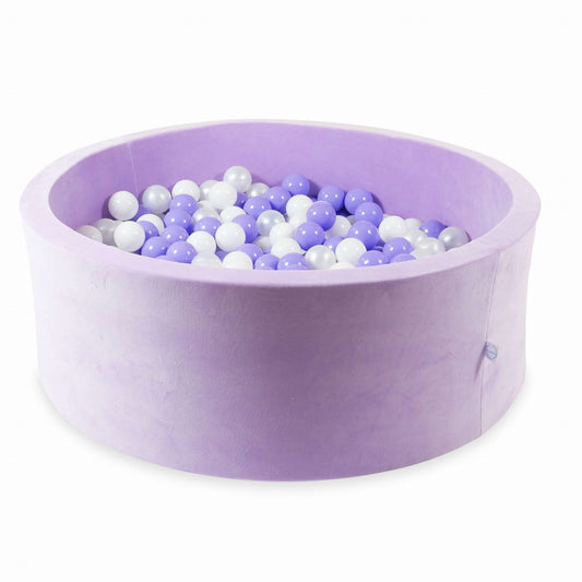 Piscine à Balles 110x40 Velvet Soft Violet avec balles 500 pcs. (blanc, perle, chiné)