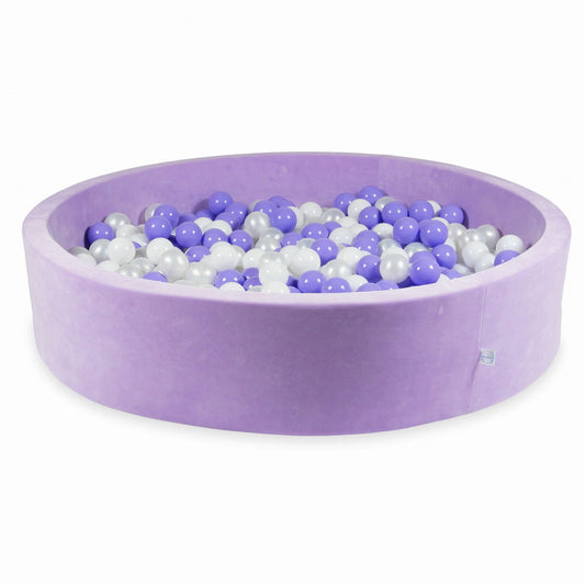 Piscine à Balles 130x30 Velvet Soft Violet avec balles 600 pcs. (blanc, perle, chiné)