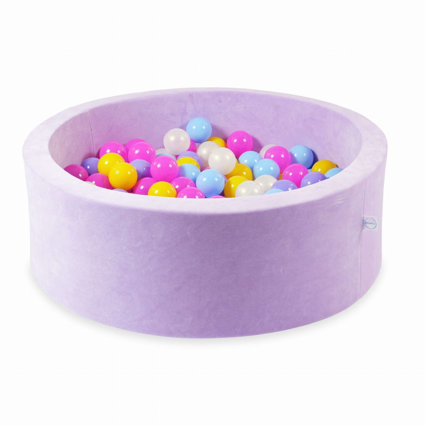 Piscine à Balles 90x30 Velvet Soft Violet avec balles 200 pcs. (rose, chiné, jaune, bleu bébé, effet sirène)