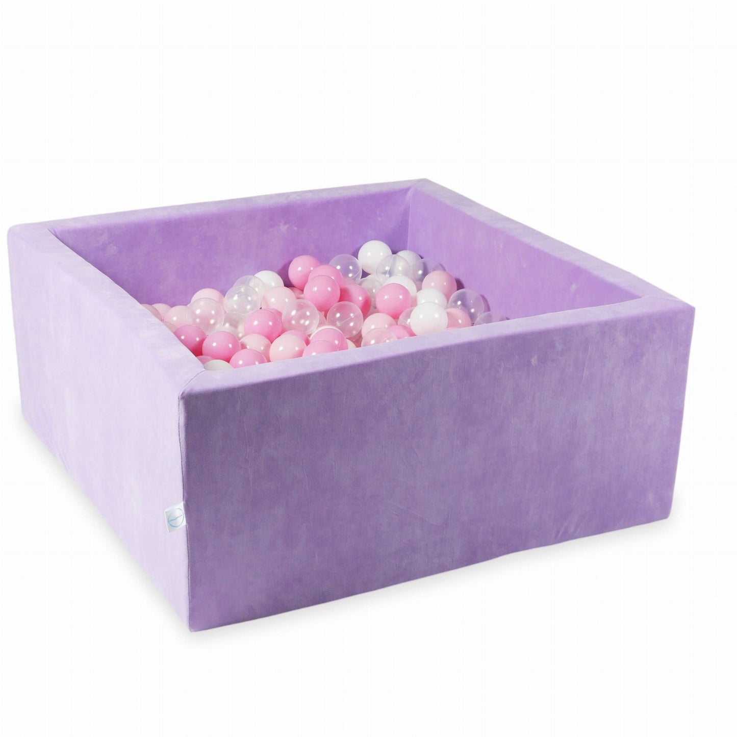 Piscine à Balles 90x90x40 Velvet Soft Violet avec balles 400 pcs. (transparent, blanc, rose bébé, rose poudré)