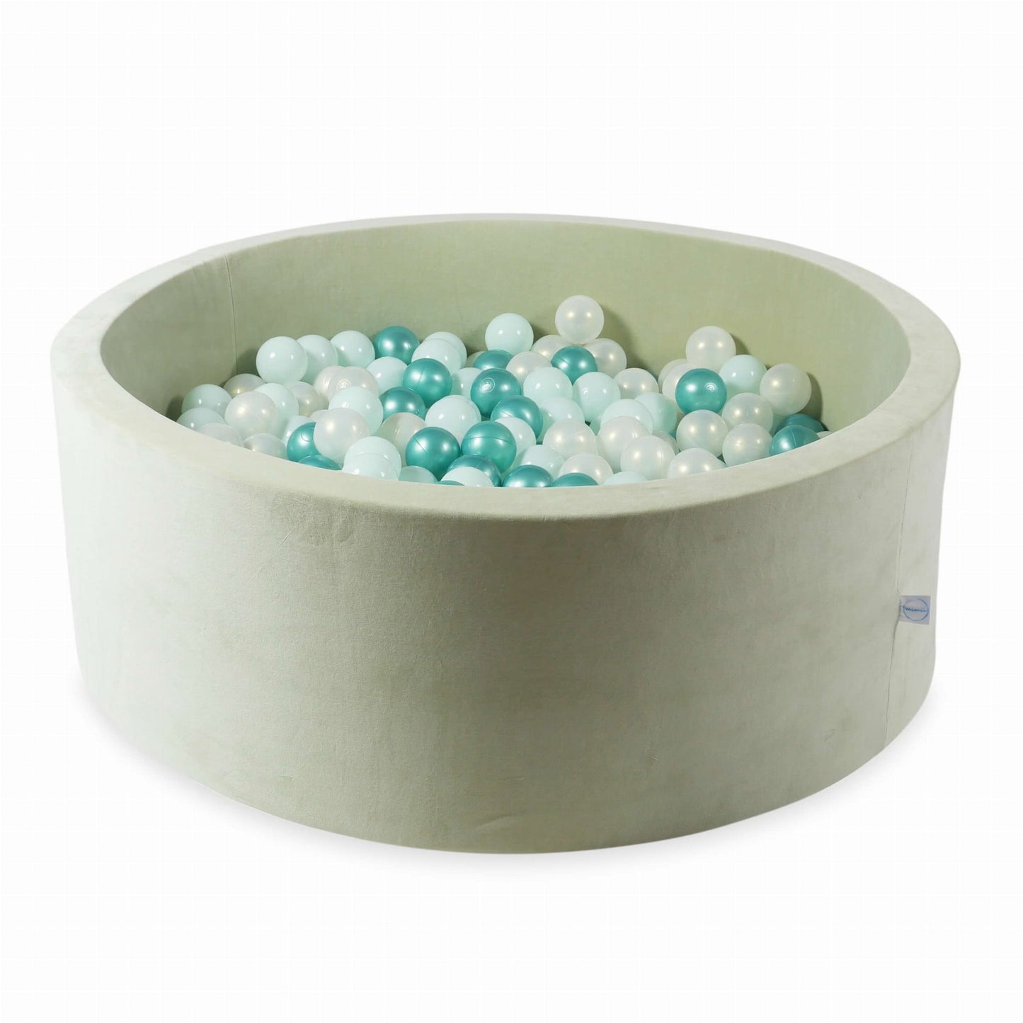 Piscine à Balles 110x40 Velvet Soft Lightmint avec balles 500 pcs. (menthe clair, effet sirène, turquoise métallisé)
