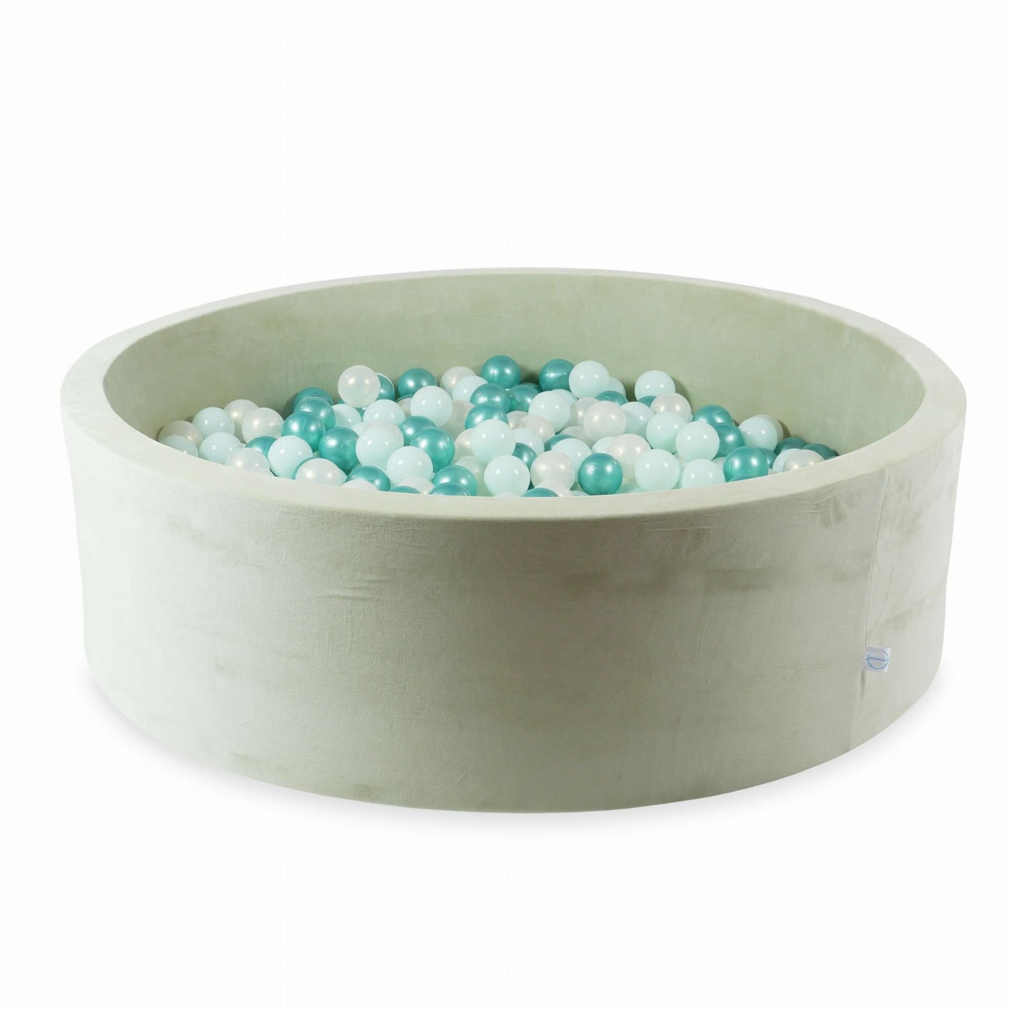 Piscine à Balles 130x40 Velvet Soft Lightmint avec balles 700 pcs. (menthe clair, effet sirène, turquoise métallisé)