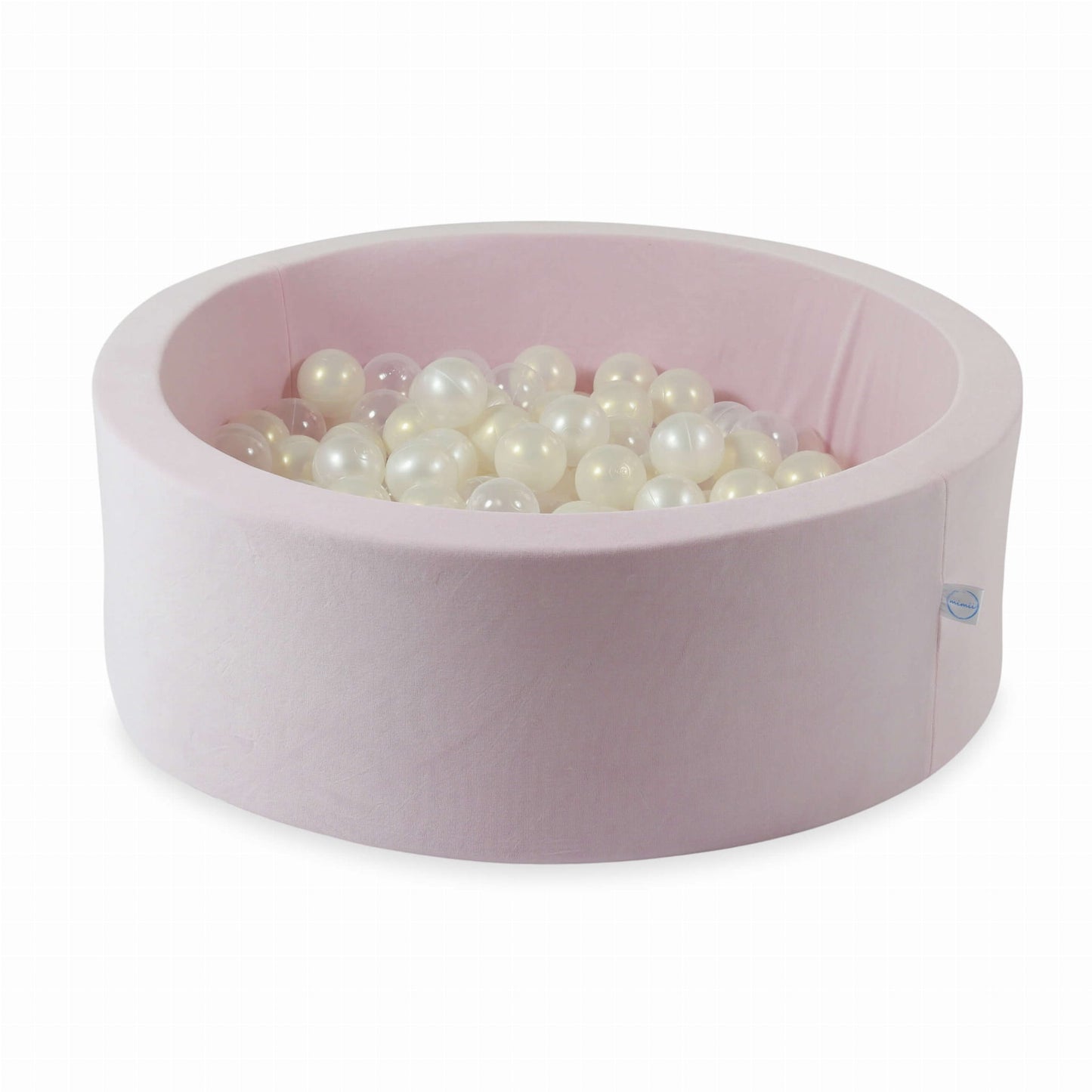 Piscine à Balles 90x30 Velvet Soft Rose Clair avec balles 200 pcs. (transparent, nacré, effet sirène)