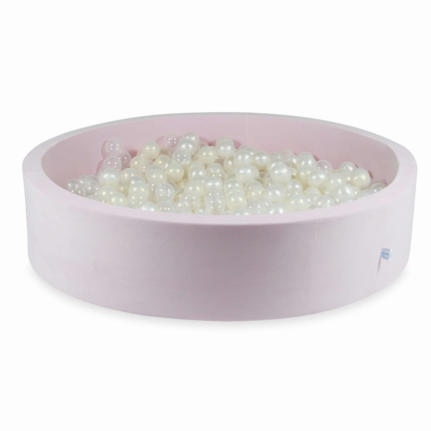 Piscine à Balles 130x30 Velvet Soft Rose Clair avec balles 600 pcs. (transparent, nacré, effet sirène)