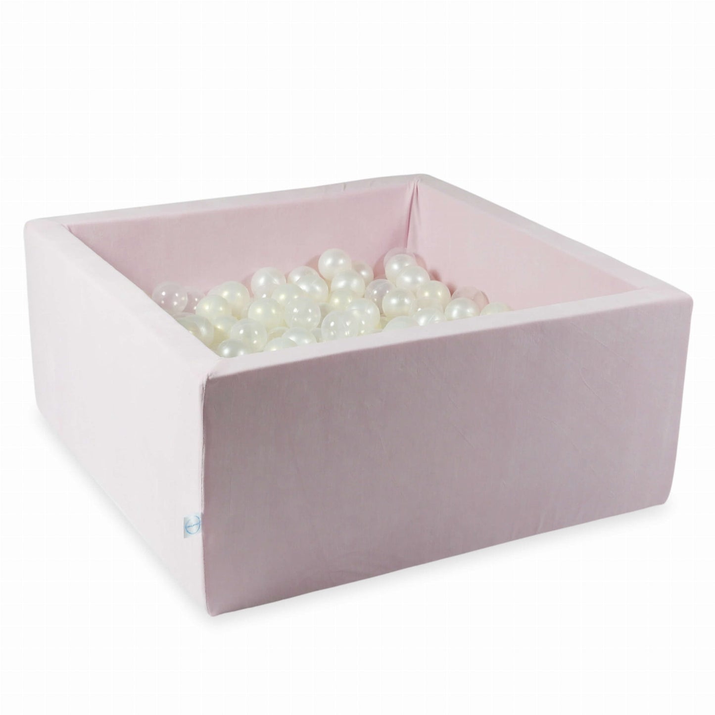 Piscine à Balles 90x90x40 Velvet Soft Rose Clair avec balles 400 pcs. (transparent, nacré, effet sirène)