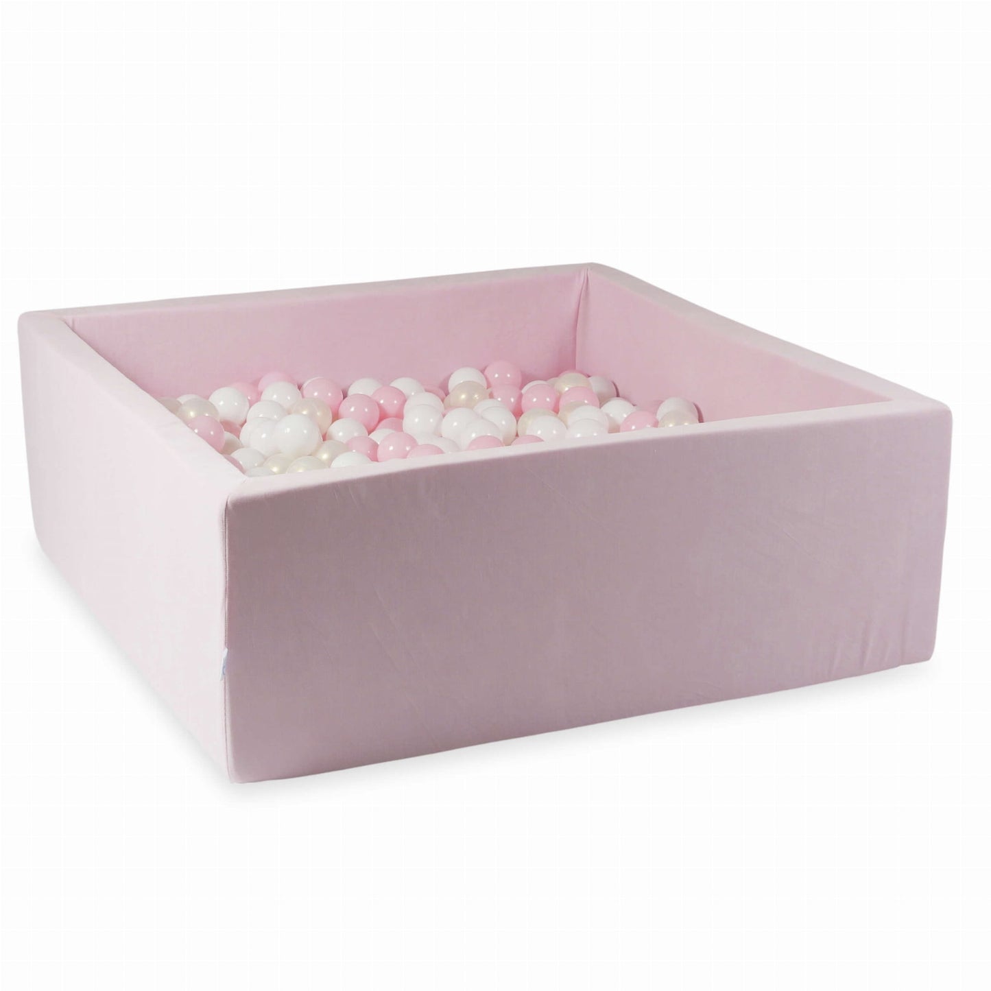 Piscine à Balles 110x110x40 Velvet Soft Rose Clair avec balles 600 pcs. (blanc, rose bébé, effet sirène)
