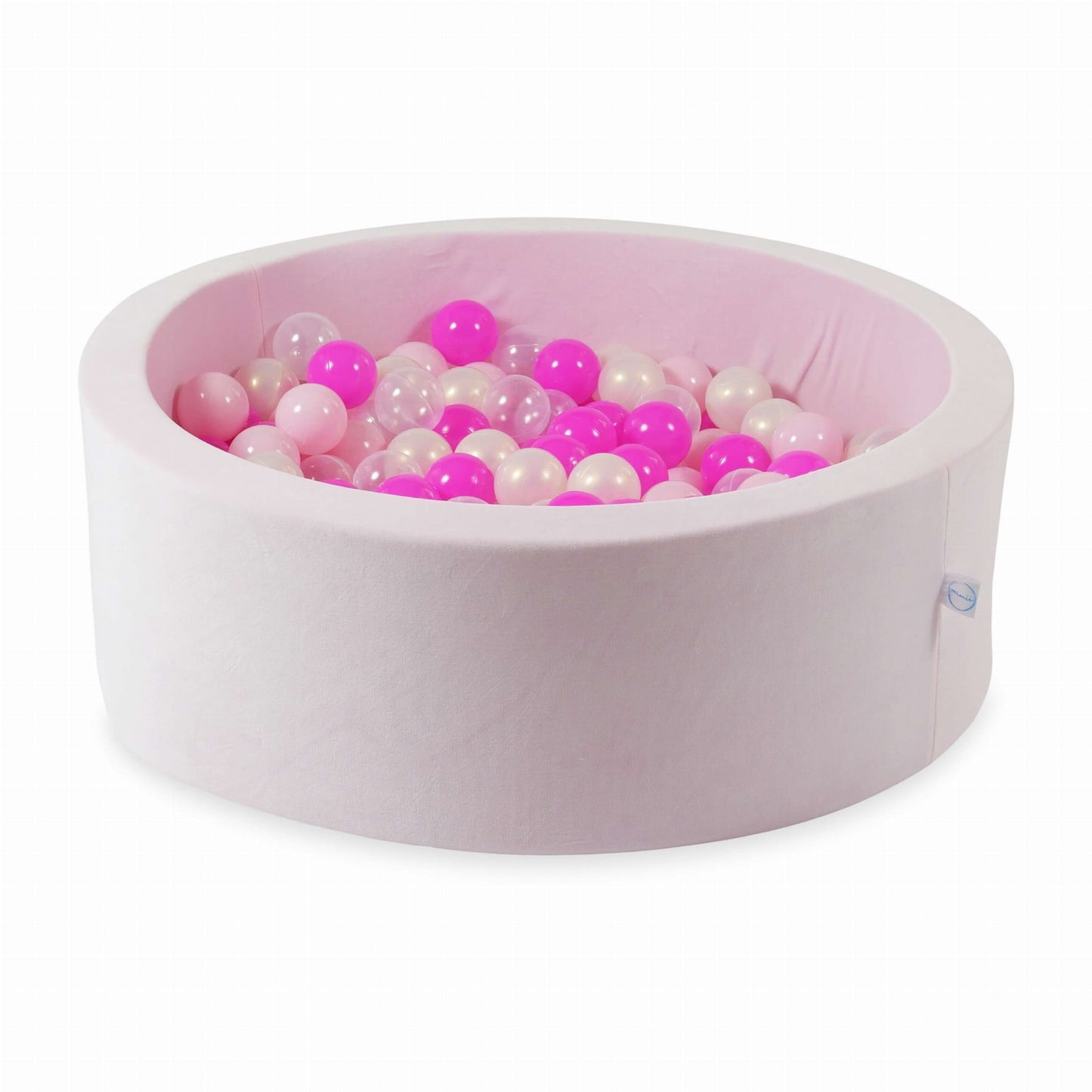 Piscine à Balles 90x30 Velvet Soft Rose Clair avec balles 200 pcs. (transparent, effet sirène, rose bébé, rose)