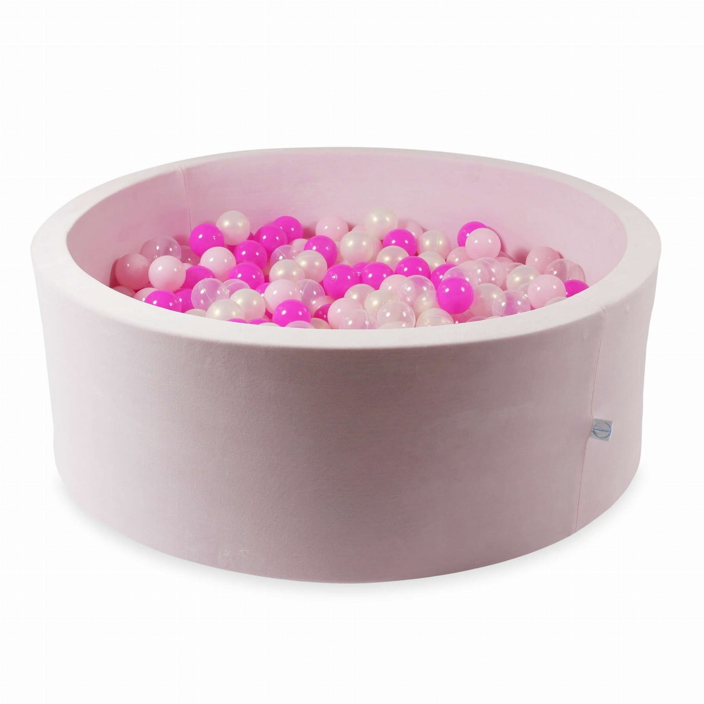 Piscine à Balles 110x40 Velvet Soft Rose Clair avec balles 500 pcs. (transparent, effet sirène, rose bébé, rose)