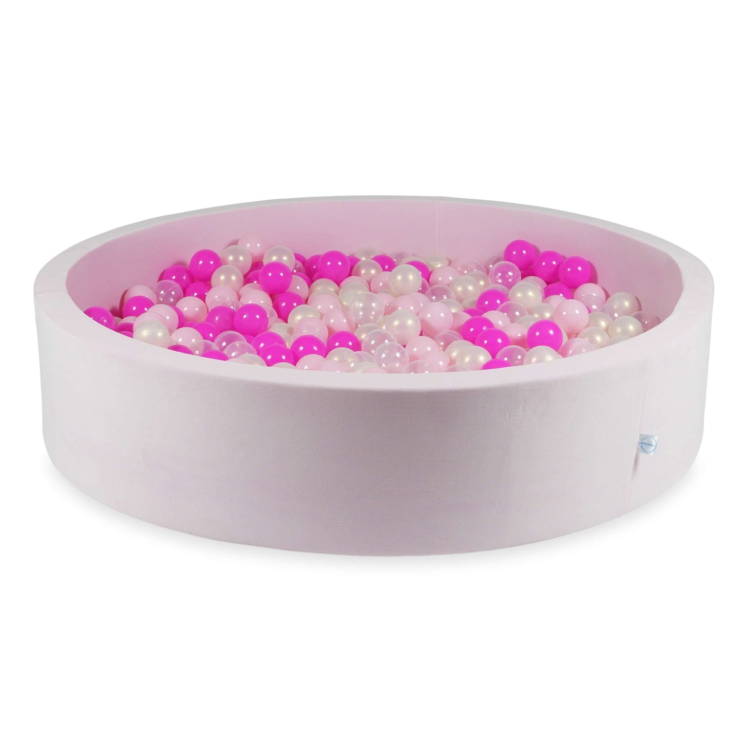 Piscine à Balles 130x30 Velvet Soft Rose Clair avec balles 600 pcs. (transparent, effet sirène, rose bébé, rose)