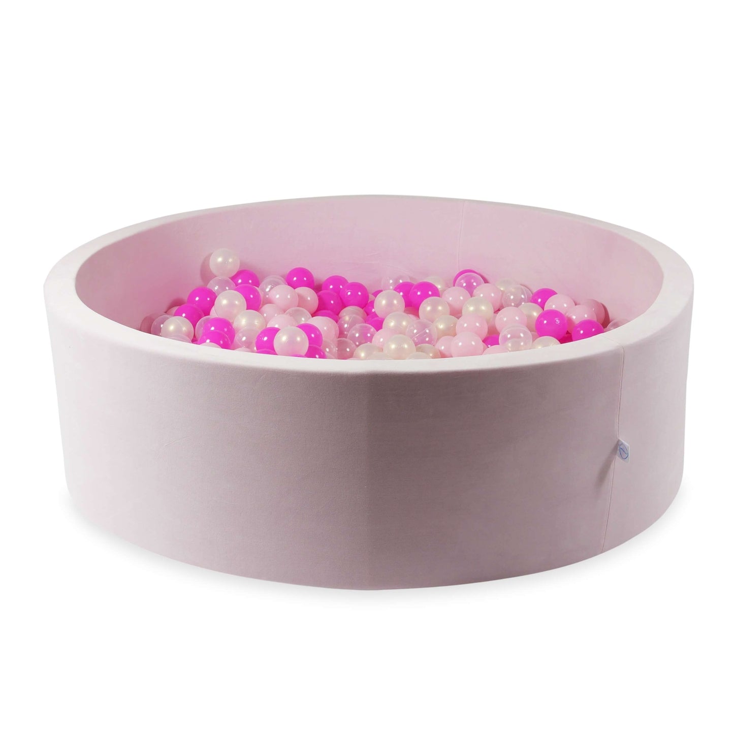 Piscine à Balles 130x40 Velvet Soft Rose Clair avec balles 700 pcs. (transparent, effet sirène, rose bébé, rose)