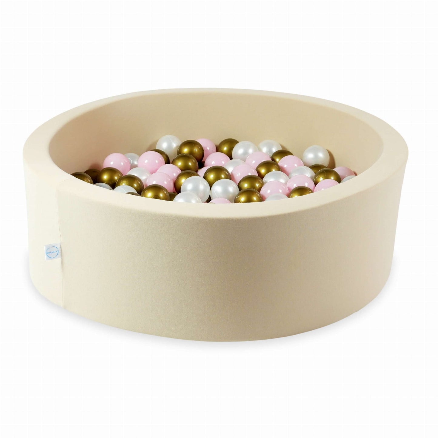 Piscine à balles 90x30 beige avec balles 200 pcs. (perle, rose bébé, vieil or)