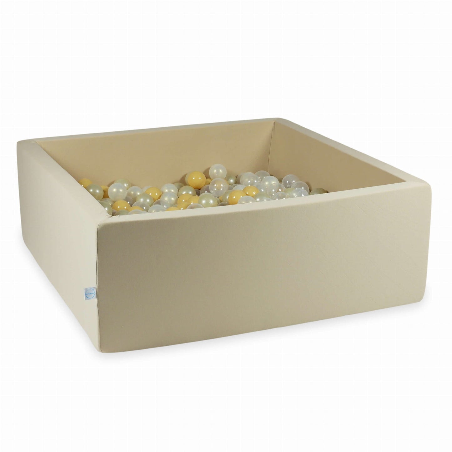 Piscine à balles 110x110x40 beige avec balles 600 pcs. (transparent, effet sirène, or clair, beige)