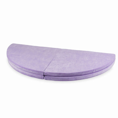 Tapis de jeu 160cm pour enfant, rond pliable, Velours Doux Violet