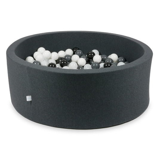 Piscine à Balles graphite 110x40 avec boules 500pcs (blanc, graphite, noir, blanc laineux)