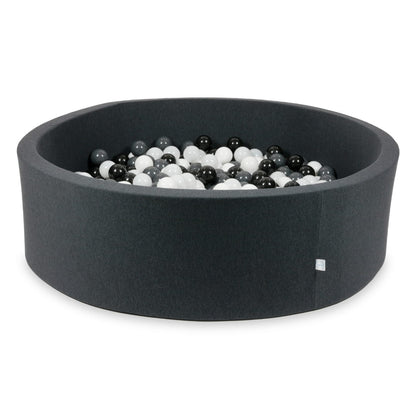 Piscine à Balles graphite 130x40 avec boules 700pcs (blanc, graphite, noir, blanc laineux)