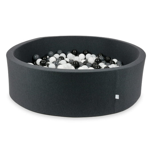 Piscine à Balles graphite 130x40 avec boules 700pcs (blanc, graphite, noir, blanc laineux)
