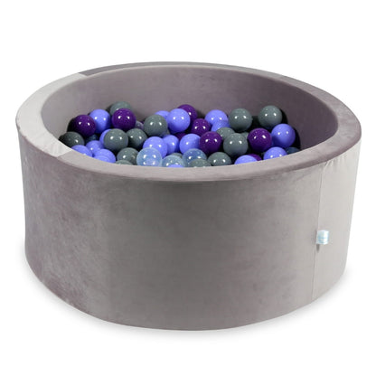 Piscine à Balles avec balles 300pcs 90x40 velours lilas (transparent, chiné, violet, gris)