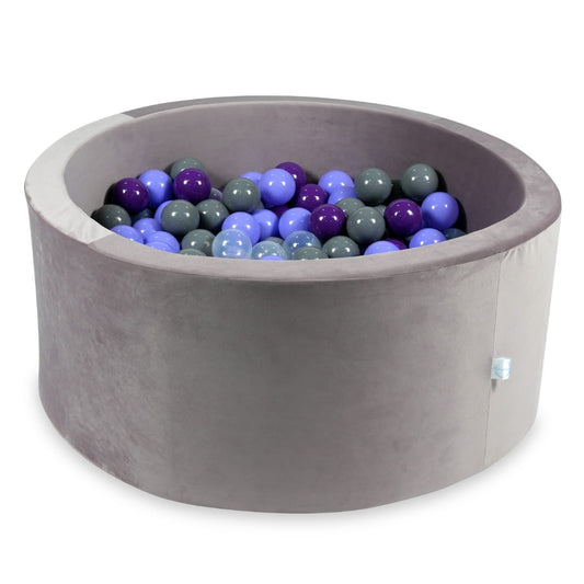 Piscine à Balles avec balles 300pcs 90x40 velours lilas (transparent, chiné, violet, gris)