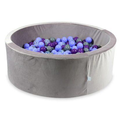 Piscine à Balles avec balles 500pcs 110x40 velours lilas (transparent, chiné, violet, gris)