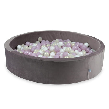 Piscine à Balles avec balles 600pcs 130x30 velours lilas (blanc, rose bébé perle, effet sirène)