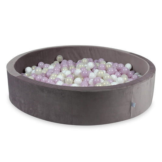 Piscine à Balles avec balles 600pcs 130x30 velours lilas (blanc, rose bébé perle, effet sirène)