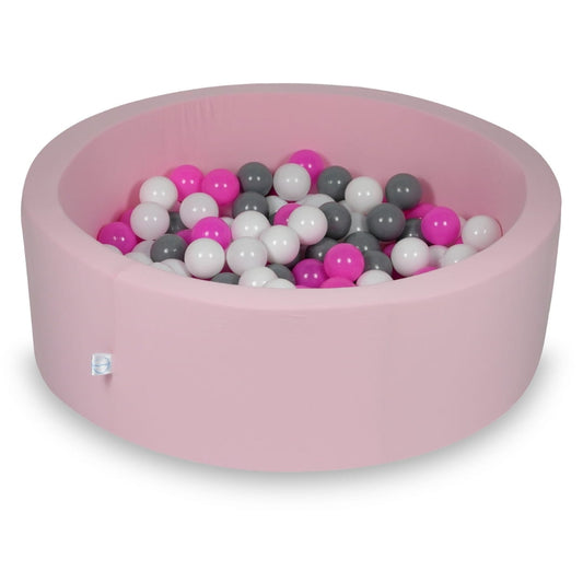 Piscine à Balles 90x30cm rose avec boules 200pcs (blanc, gris, rose)