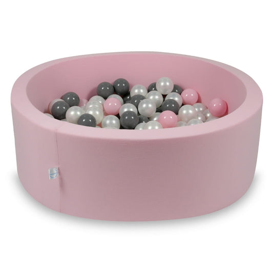 Piscine à Balles rose 90x30 avec boules 200pcs (perle, gris, rose bébé)