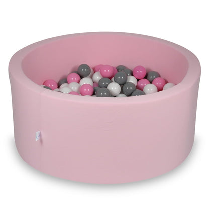 Piscine à Balles 90x40cm rose avec boules 300pcs (blanc, gris, rose poudré)