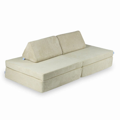 Housse de canapé de jeu Montessori en velours côtelé standard Beige