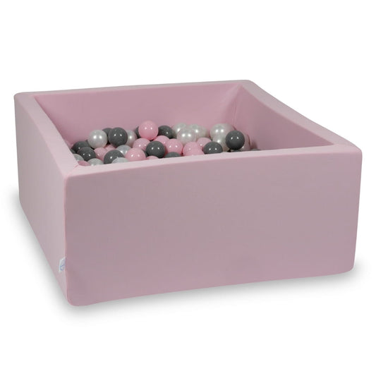 Piscine à Balles rose 90x90x40 avec boules 400pcs (perle, gris, rose bébé)