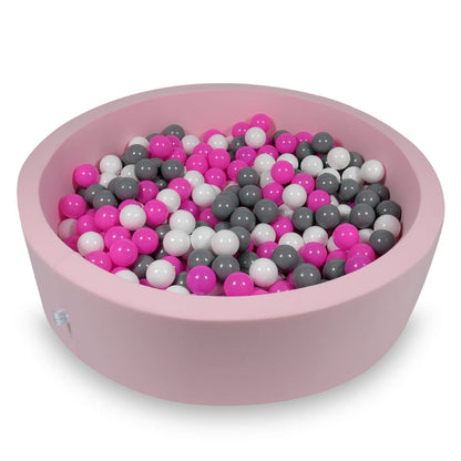 Piscine à Balles 110x30cm rose avec boules 400pcs (blanc, gris, rose)
