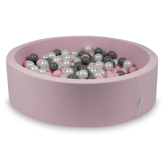 Piscine à Balles rose 110x30 avec boules 400pcs (perle, gris, rose bébé)