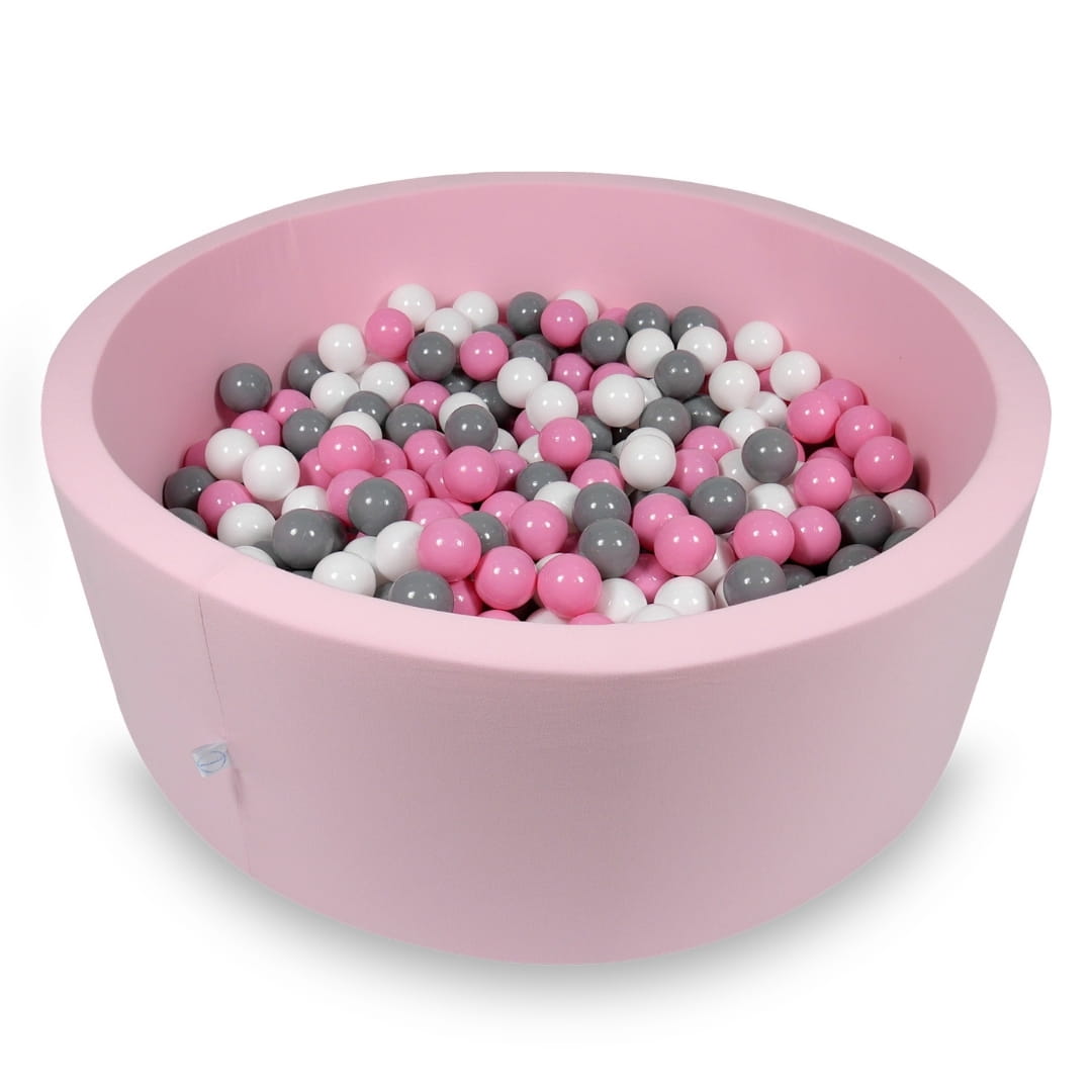 Piscine à Balles 110x40cm rose avec boules 500pcs (blanc, gris, rose poudré)