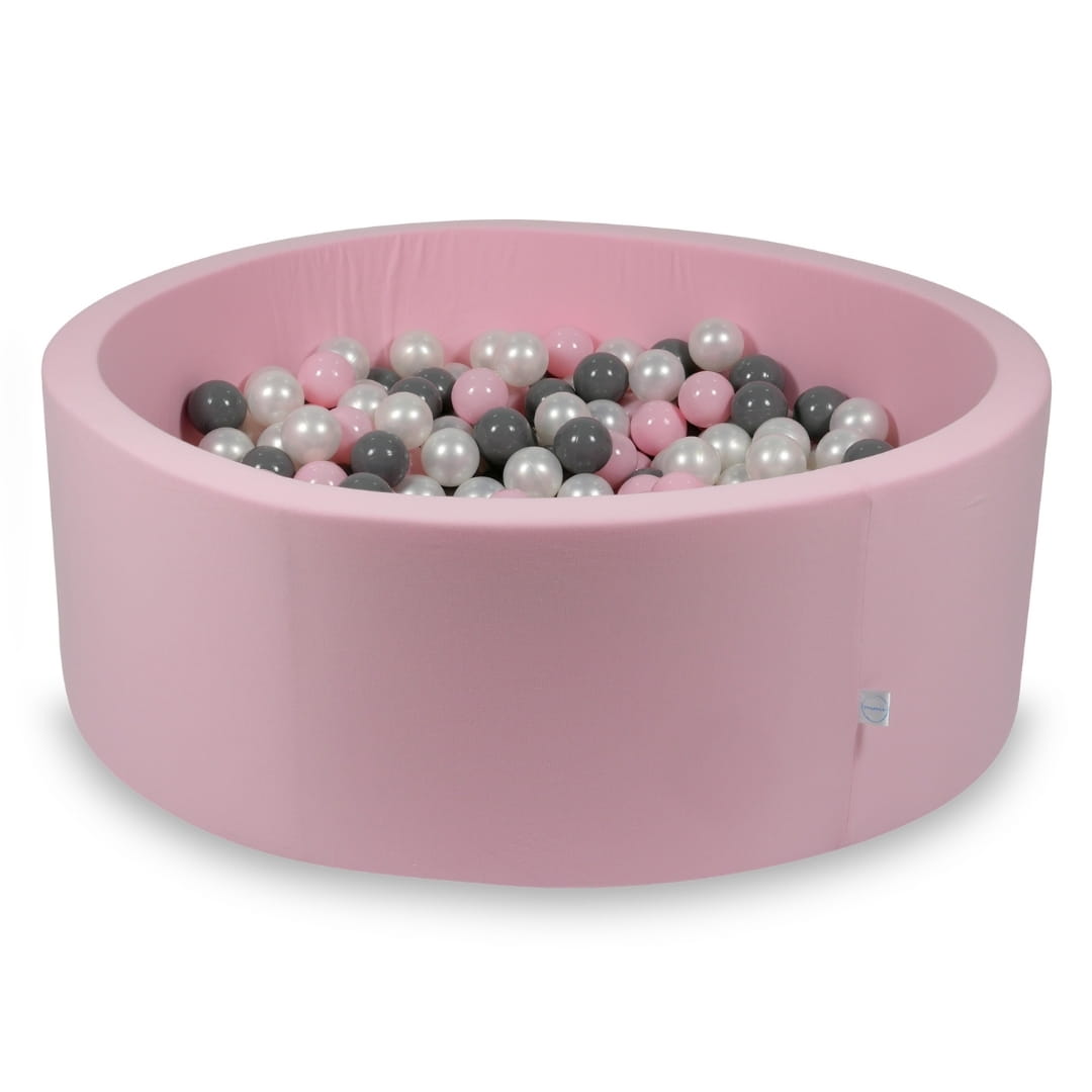 Piscine à Balles rose 110x40 avec boules 500pcs (perle, gris, rose bébé)