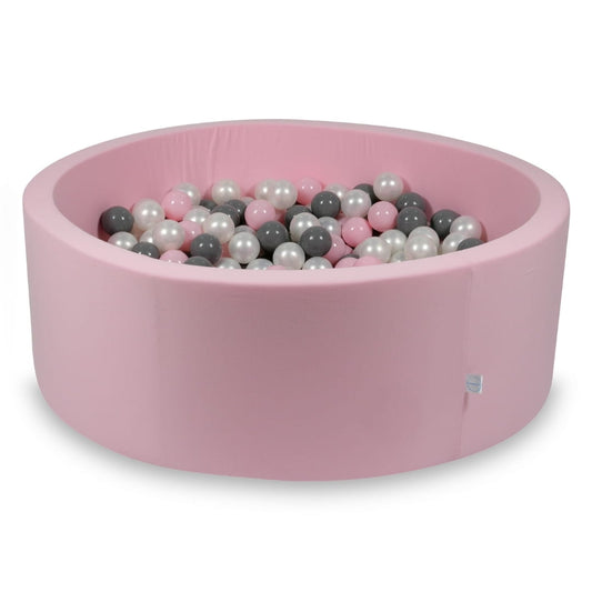 Piscine à Balles rose 110x40 avec boules 500pcs (perle, gris, rose bébé)