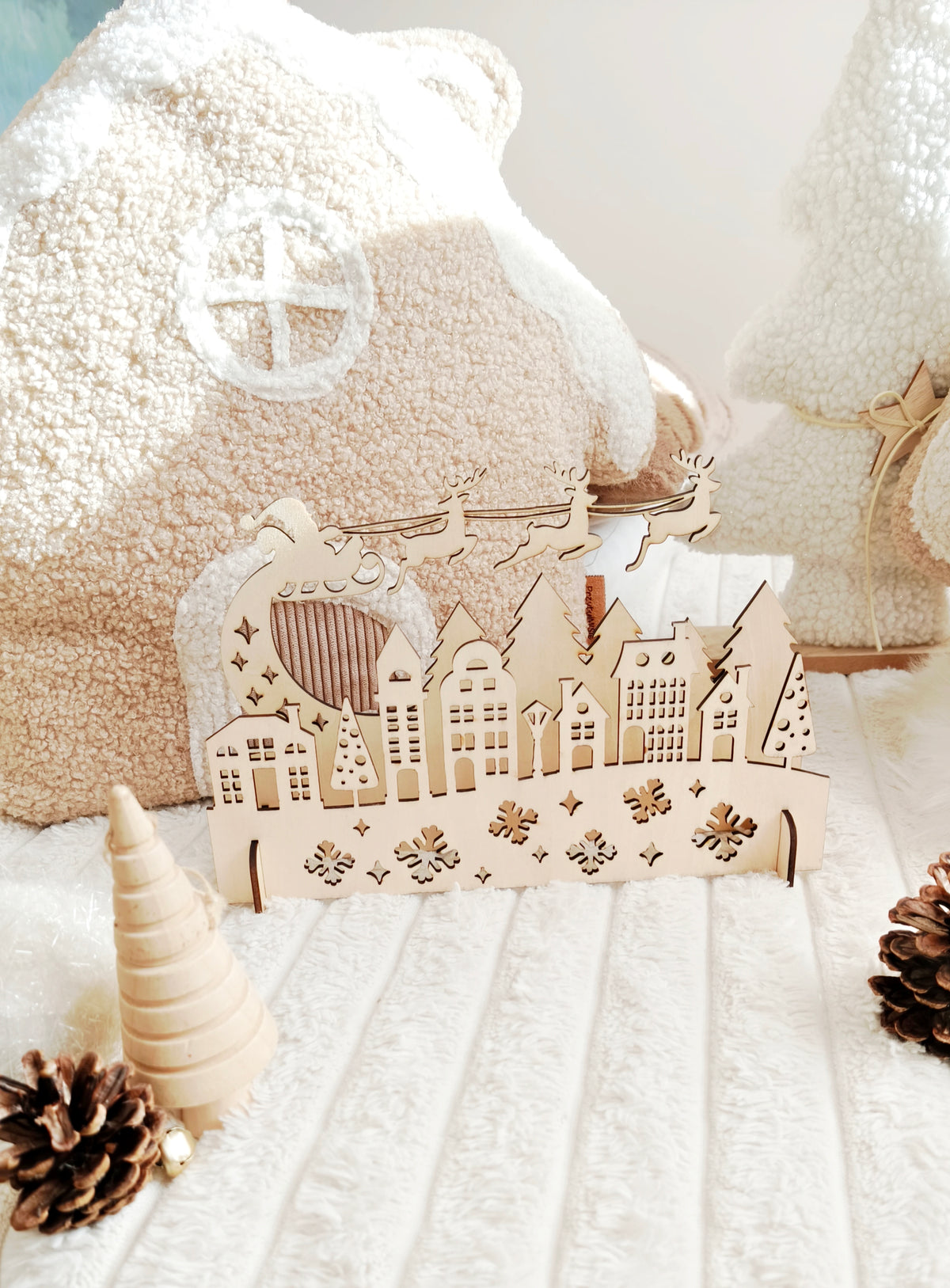 Village de Noël en bois - Décoration