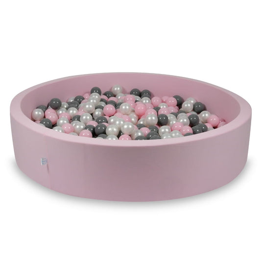 Piscine à Balles rose 130x30 avec boules 600pcs (perle, gris, rose bébé)