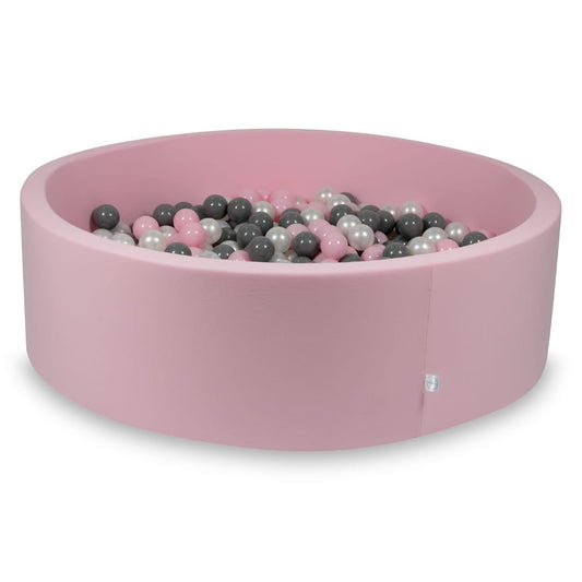 Piscine à Balles rose 130x40 avec boules 700pcs (perle, gris, rose bébé)