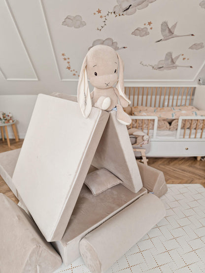 Mini Canapé de jeu Montessori Standard Velours Écru