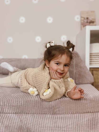 Mini Canapé Confort Velours Côtelé Lavande