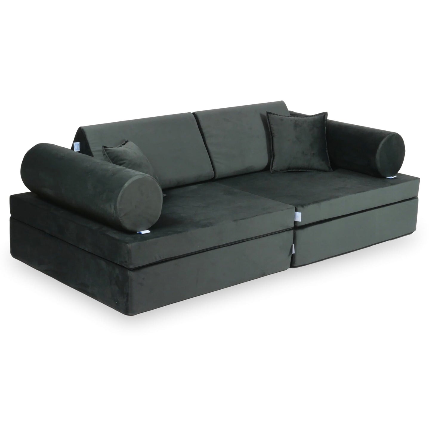 Housse de canapé de jeu Montessori confort velours graphite