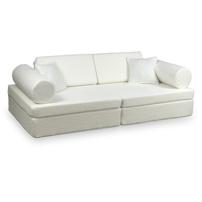 Housse de canapé de jeu Montessori Comfort Boucle blanc