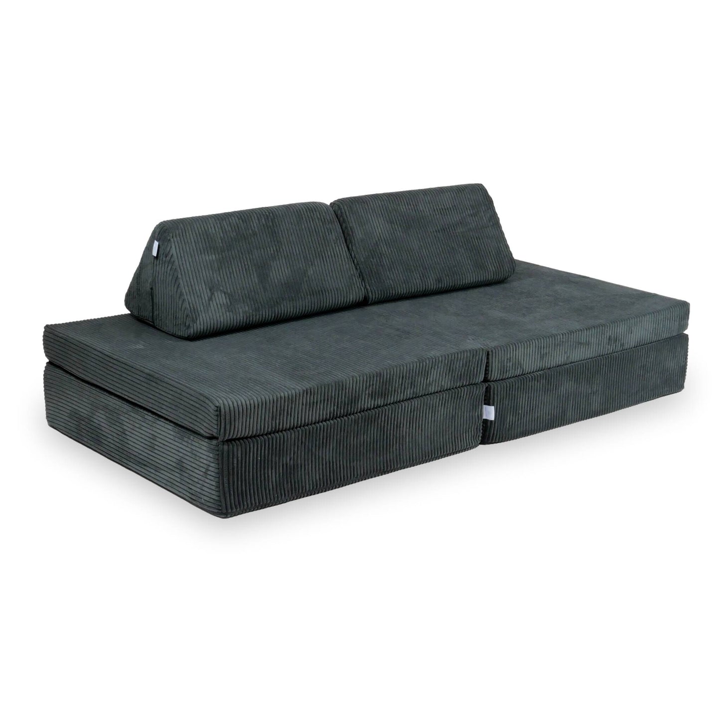Housse de canapé de jeu Montessori en velours côtelé standard graphite